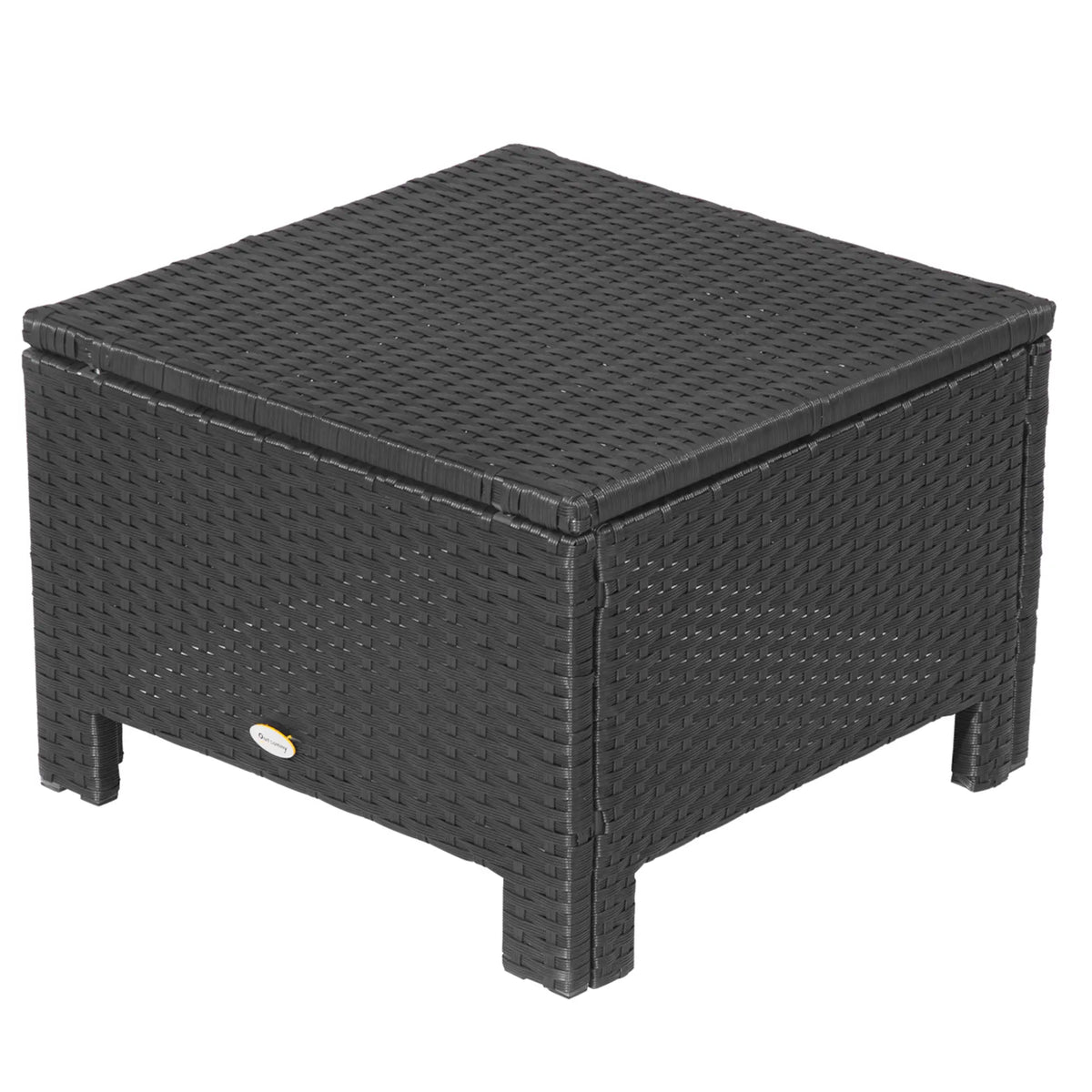 Patio Rattan Ottoman With Cushion, Outdoor Wicker Footrest, Metal Frame, White Patio Furniture Sets at Gallery Canada