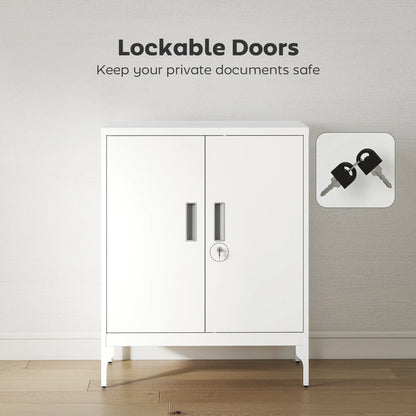 Office Storage Cabinet with Lock, Adjustable Shelves, White Office Cabinets & Cupboards at Gallery Canada