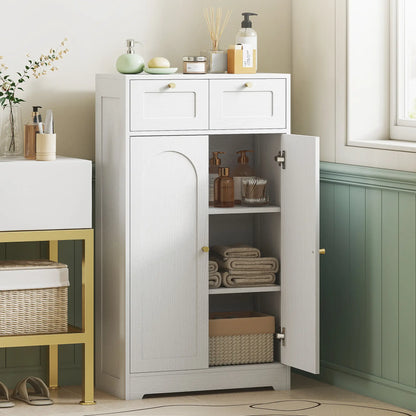 Bathroom Floor Cabinet With 2 Drawers, White Freestanding Bathroom Cabinets at Gallery Canada
