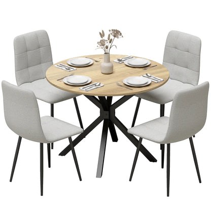 Industrial Dining Table Set for 4, Oak and Grey, Grey Bar Sets at Gallery Canada