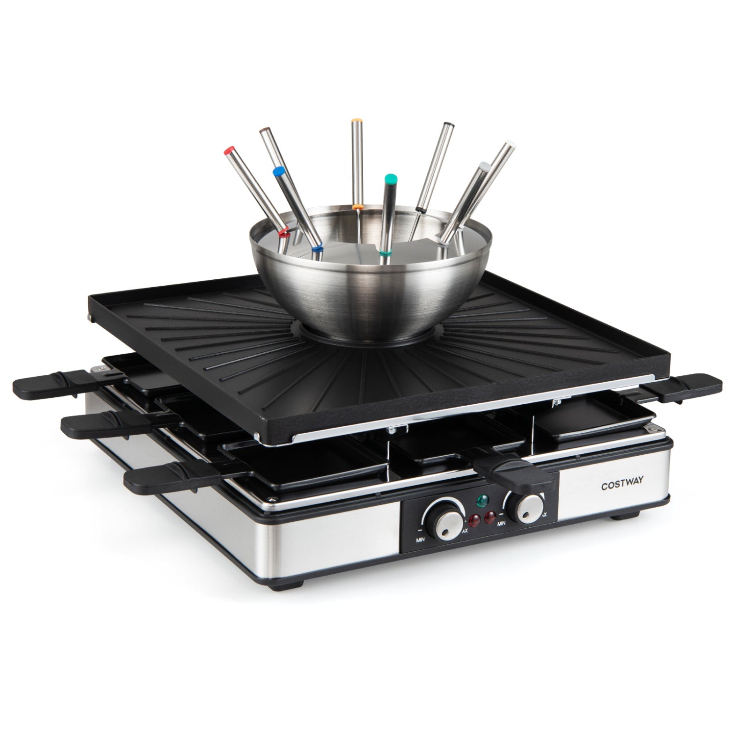BBQ Grill With Fondue Pot Set, Adjustable Thermostats, For 8 People Outdoor Grills at Gallery Canada