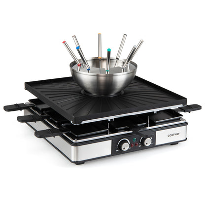 BBQ Grill With Fondue Pot Set, Adjustable Thermostats, For 8 People Outdoor Grills at Gallery Canada