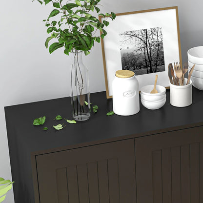 Modern Sideboard Buffet Cabinet, Drawers, Beadboard Door, Black Storage Cabinets at Gallery Canada