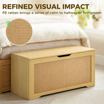 Storage Chest with Lift Top Storage Chest with Safety Hinges 39.4" Oak Storage Cabinets at Gallery Canada