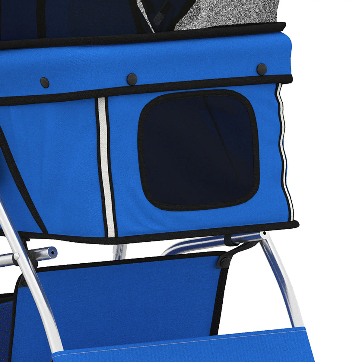 Foldable Pet Stroller, 360° Swivel Wheels, Reflective Strips, Blue Dog Bike Trailers & Strollers at Gallery Canada