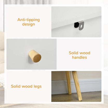Dresser, 3 Drawers, Solid Wood Legs, Storage Organizer, White Storage Cabinets at Gallery Canada