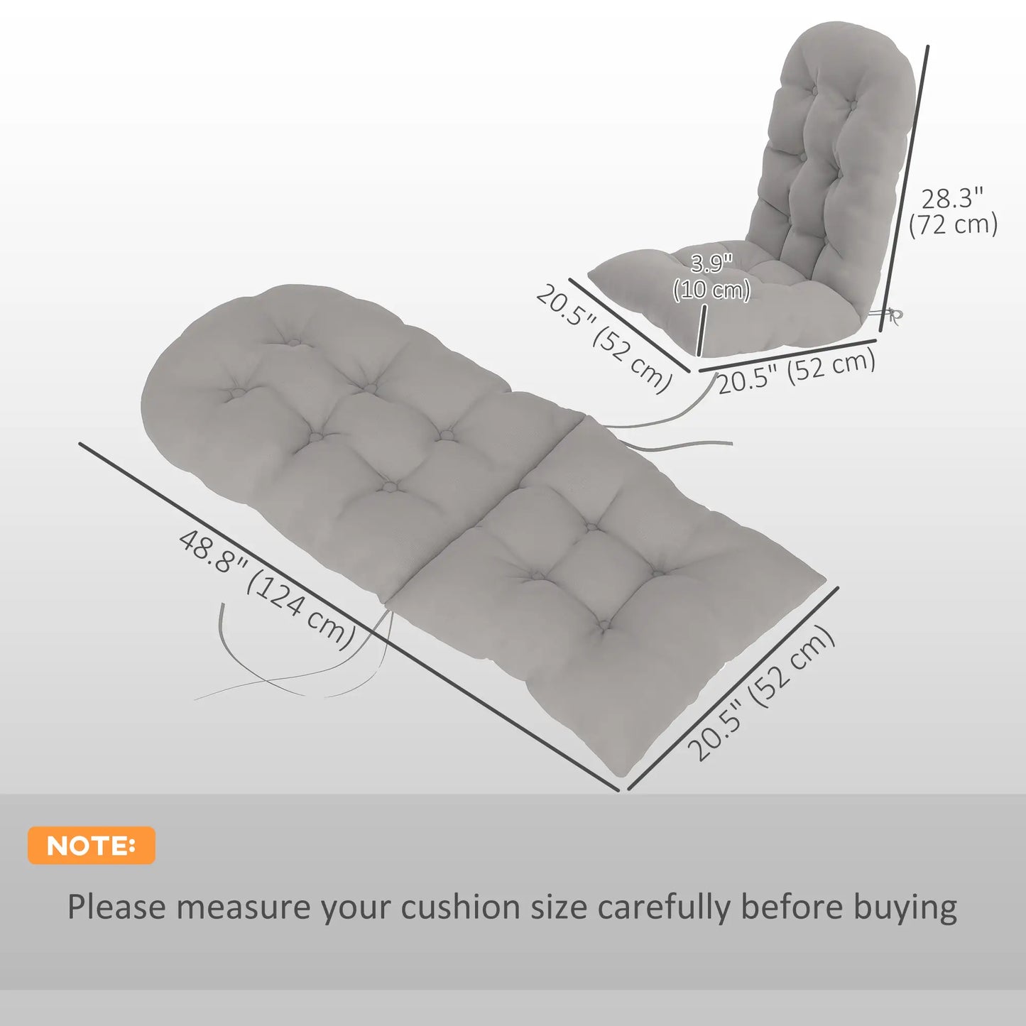 Adirondack Chair Cushions, Set of 2, Light Grey Patio Chair Cushions at Gallery Canada
