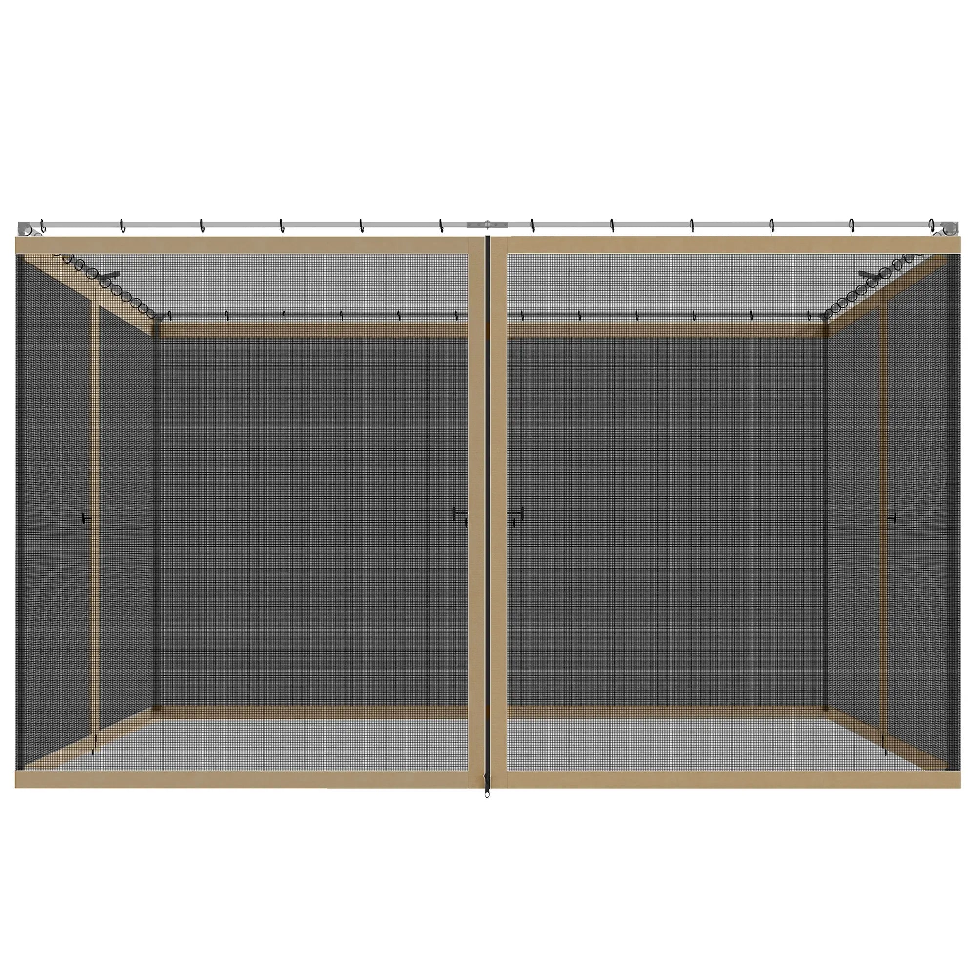 Mosquito Netting For Gazebo, 10' x 12', Black, Khaki Gazebo Sidewalls at Gallery Canada