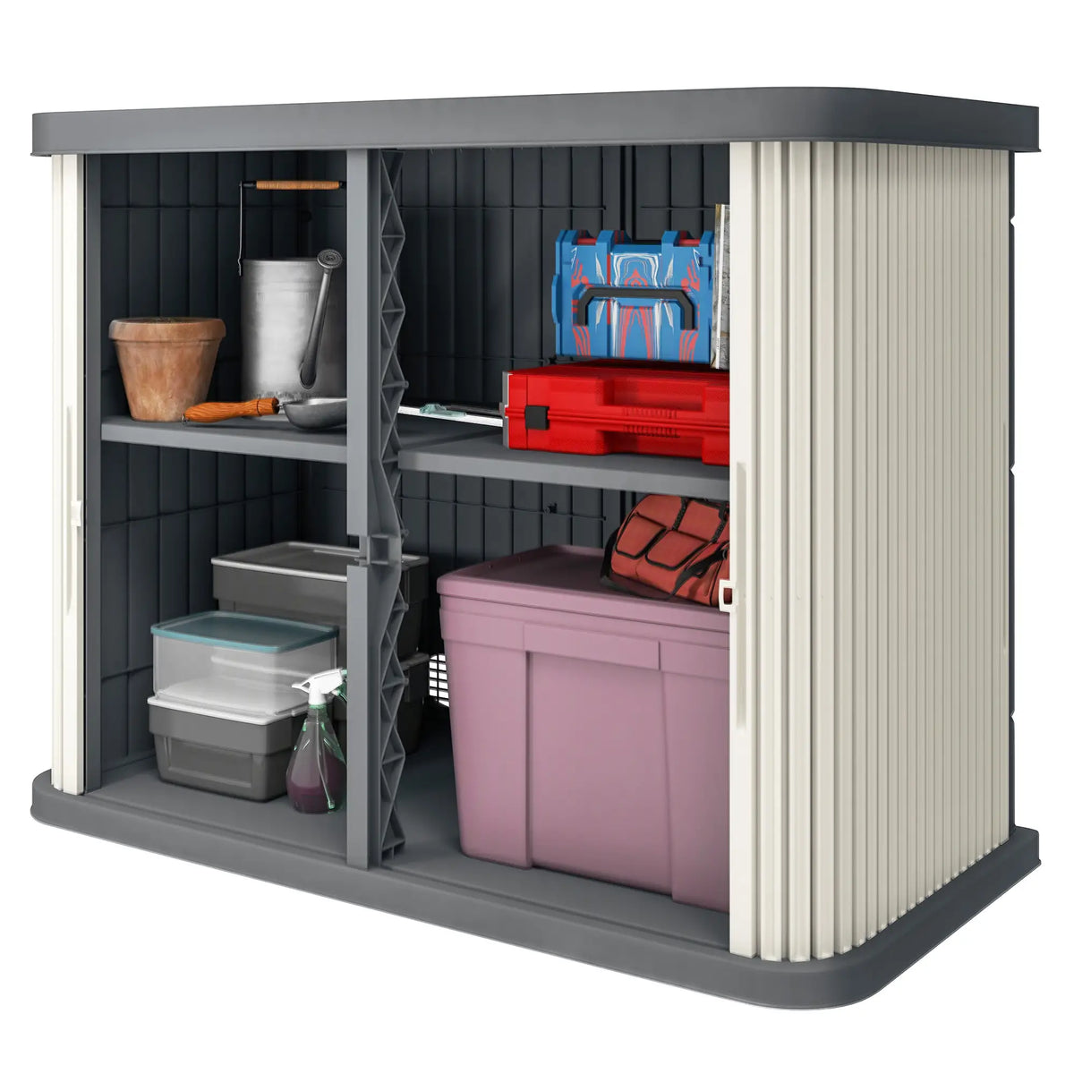 127 Gallon Outdoor Storage Cabinet, Grey Sheds Multi Colour at Gallery Canada