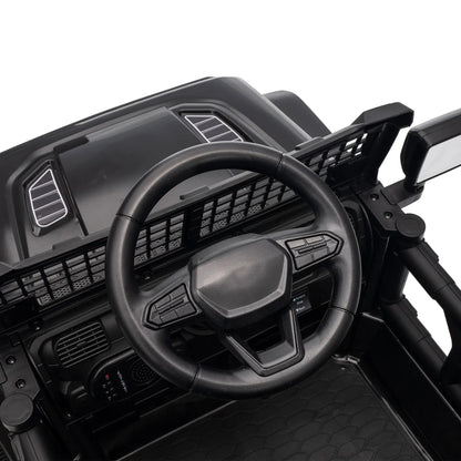 Kids 12V Electric Car With Remote, Dual Motors, Lights, Black Electric Toy Cars at Gallery Canada