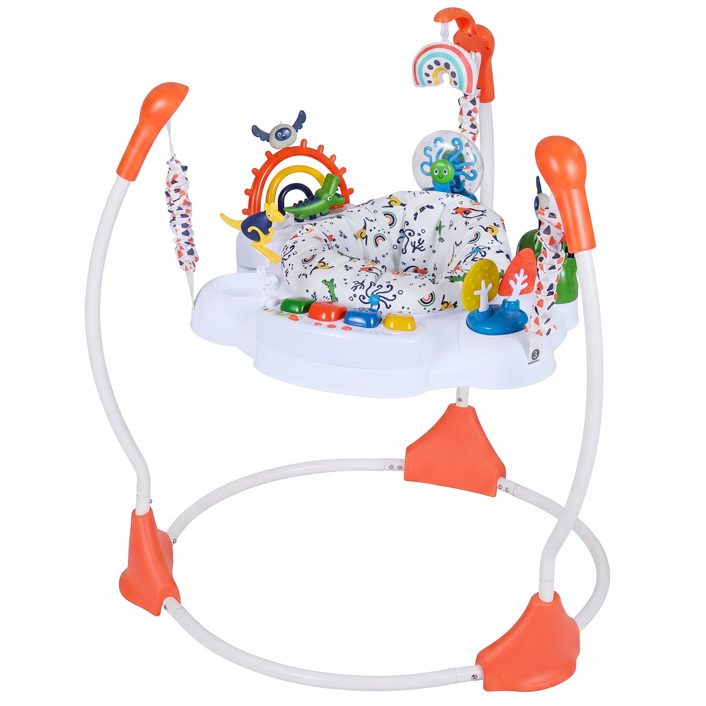 Baby Activity Center, Jumper Bouncer, 6 Interactive Toys, Lights Music, Orange High Chairs at Gallery Canada