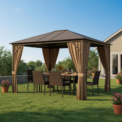Backyard Retreat Pro Set: All-Weather Gazebo and Dining Combo for Ultimate Outdoor Living Outdoor & Patio Furniture Options at Gallery Canada