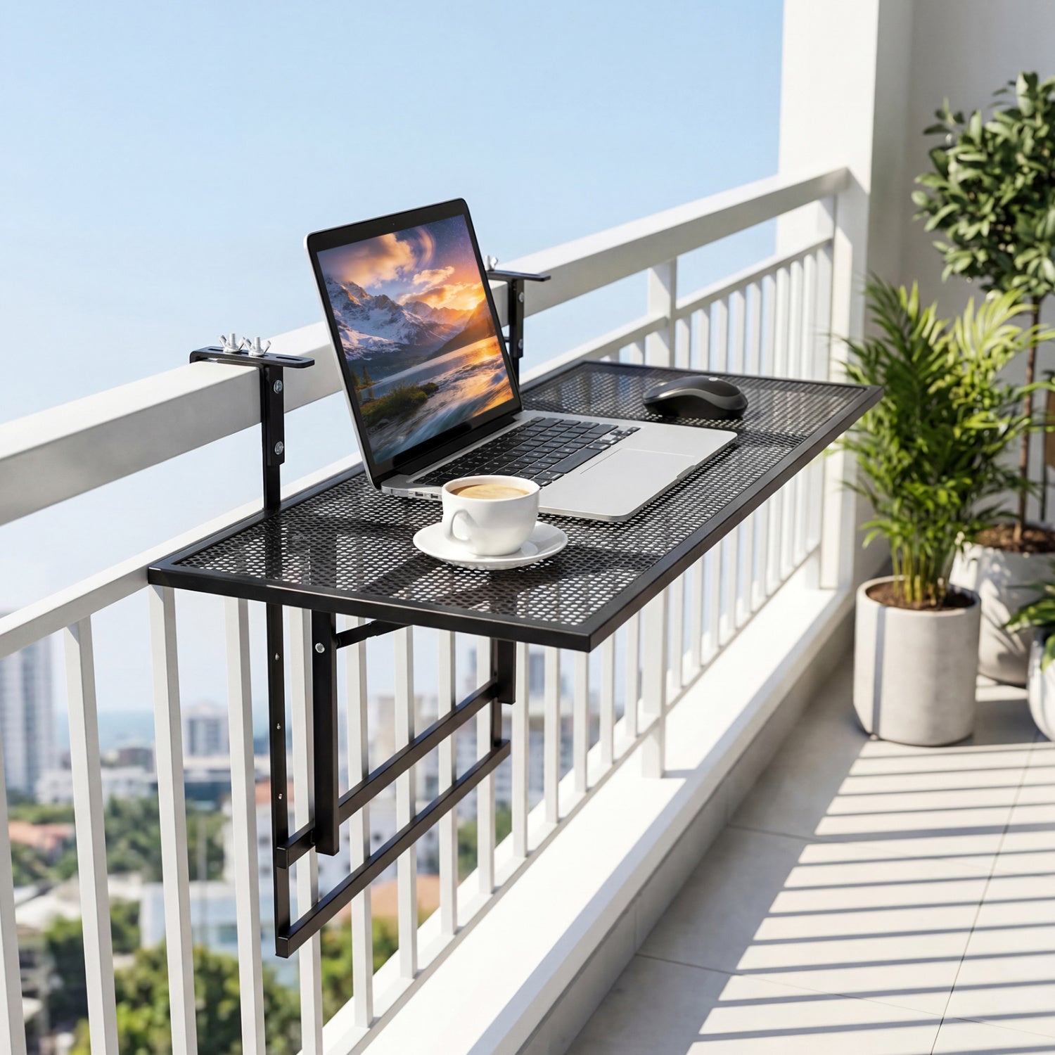 31.5 Inch Metal Folding Bar Table, Adjustable Height Patio Tables at Gallery Canada