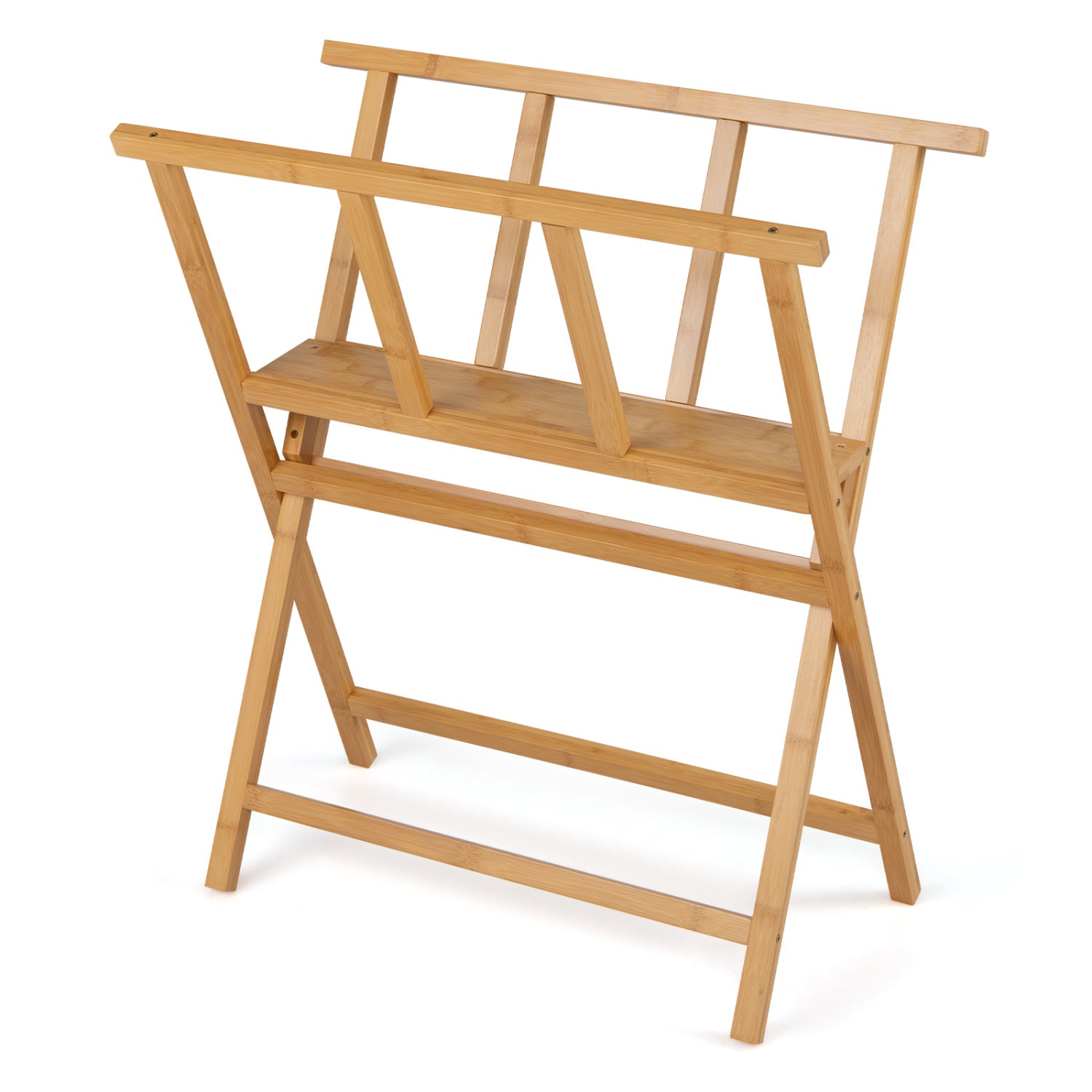 Bamboo Art Print Rack, Canvas Storage Display, Natural Art Easels at Gallery Canada