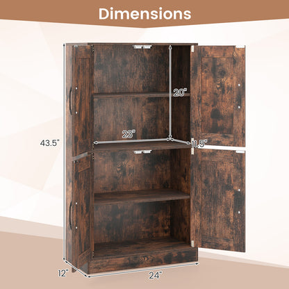 Bathroom Cabinet, 43.5 Inch, Doors, Adjustable Shelves, Rustic Brown Floor Cabinets at Gallery Canada