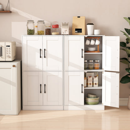 Bathroom Cabinet 43.5 Inch, Storage With Doors, Adjustable Shelves, White Floor Cabinets at Gallery Canada