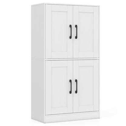 Bathroom Cabinet 43.5 Inch, Storage With Doors, Adjustable Shelves, White Floor Cabinets White at Gallery Canada