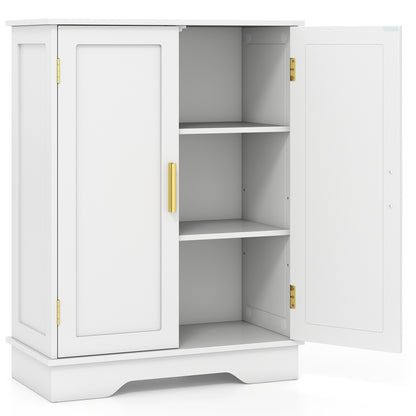 Bathroom Floor Storage Cabinet, 2 Doors, Adjustable Shelves, White Floor Cabinets at Gallery Canada