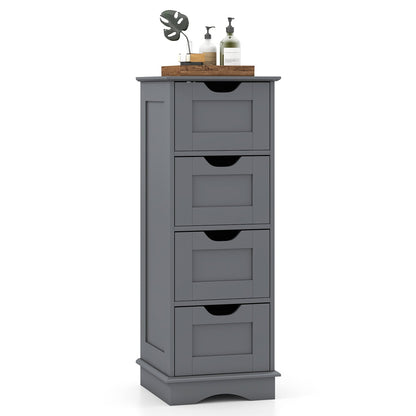 Bathroom Storage Cabinet, 4 Drawers, Gray Floor Cabinets at Gallery Canada