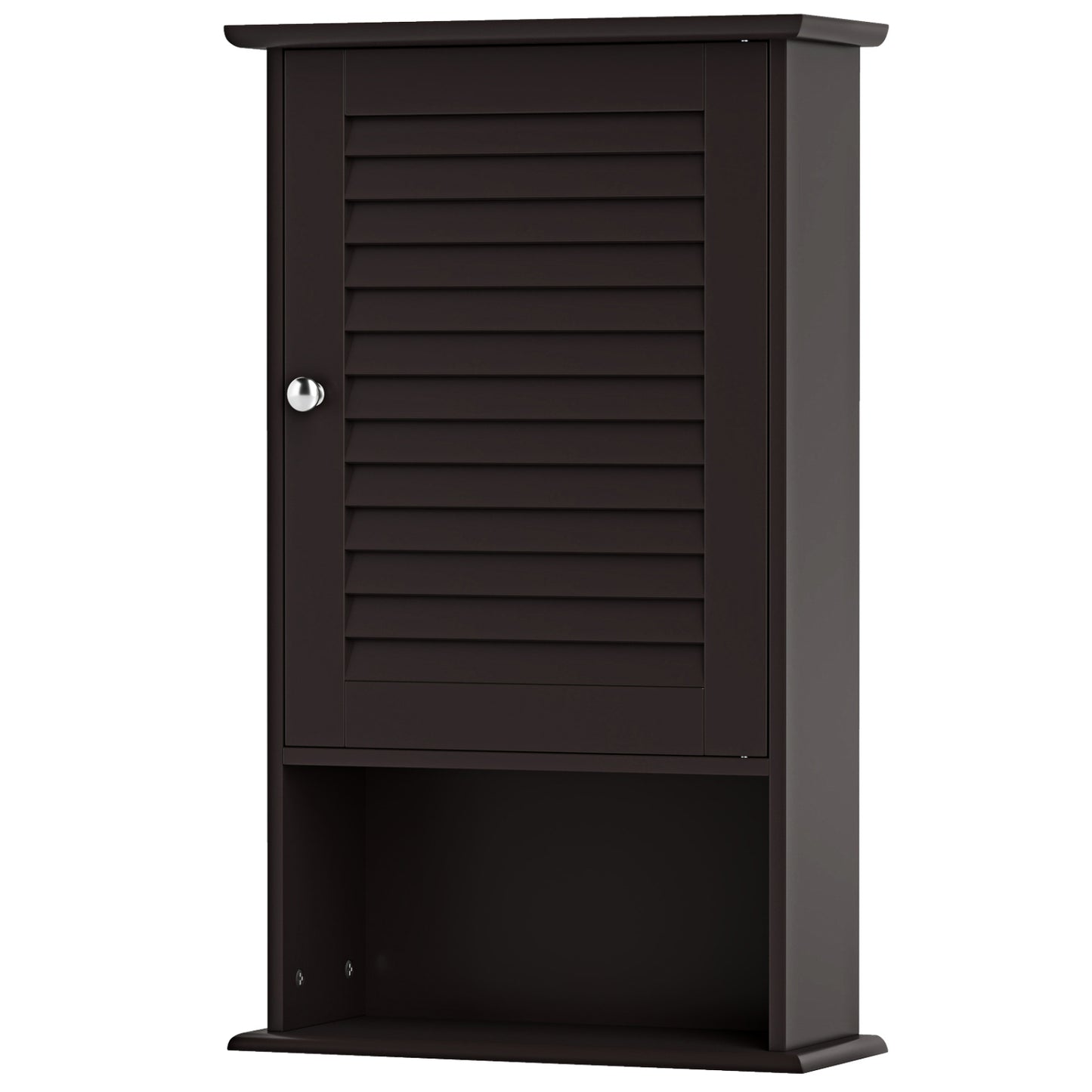 Wall Mount Storage Cabinet, Single Door, Height Adjustable Shelf, Rustic Brown Wall Cabinets at Gallery Canada