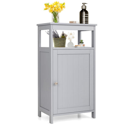 Wooden Bathroom Floor Cabinet, Multifunction Storage Rack, Gray Floor Cabinets at Gallery Canada