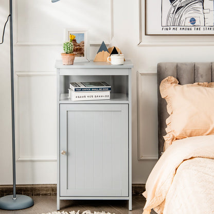 Wooden Bathroom Floor Cabinet, Multifunction Storage Rack, Gray Floor Cabinets at Gallery Canada