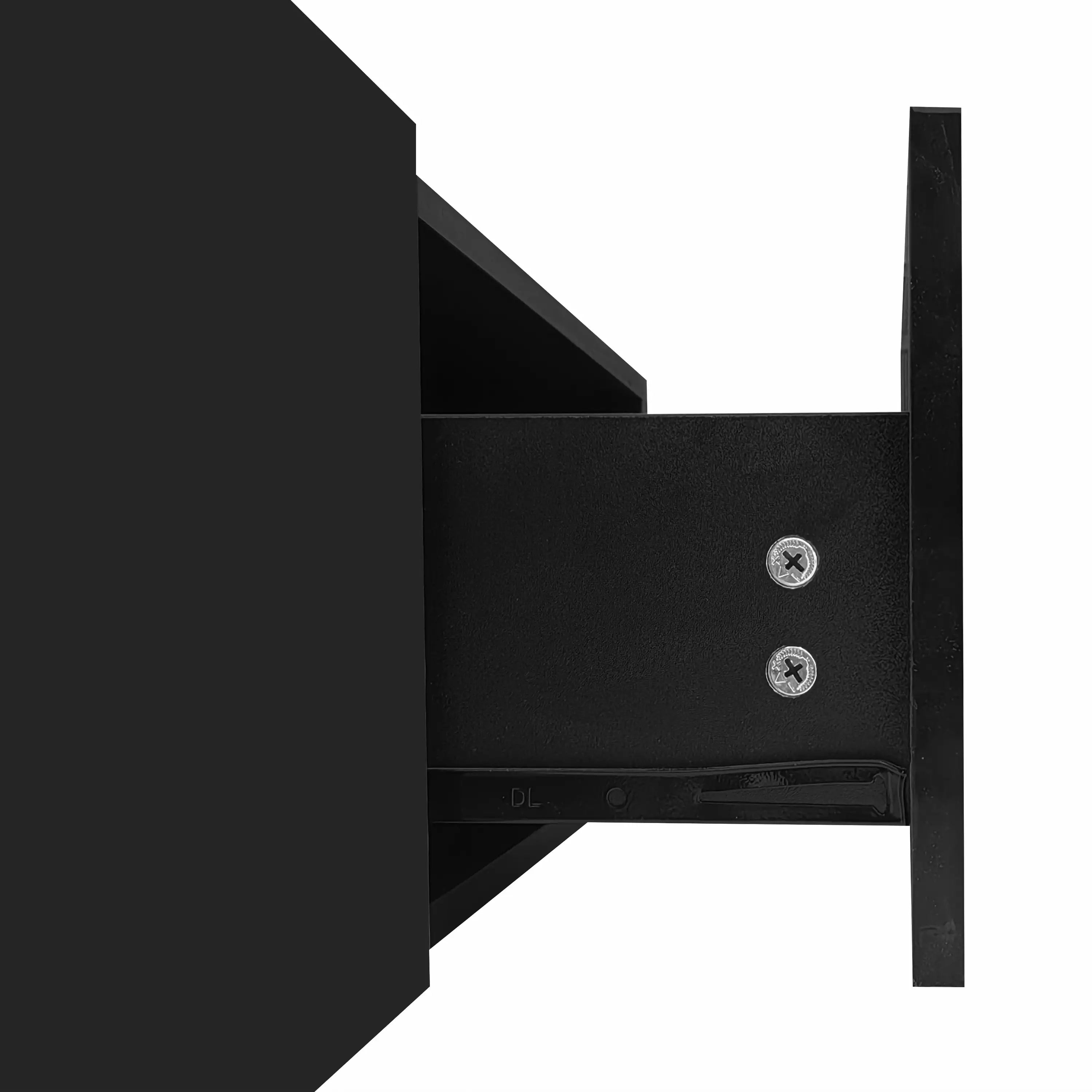 TV Cabinet With Glass Shelves, LED Lighting, 67