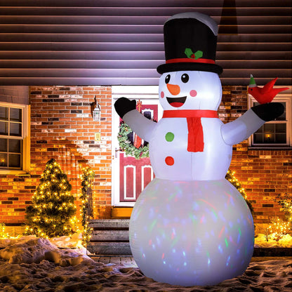12FT Inflatable Snowman, Rotating LED Light, Indoor Outdoor Decor Christmas Inflatables at Gallery Canada