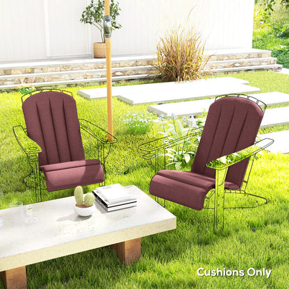 Set of 2 Patio Chair Cushions, High Back Adirondack, High-Density Foam, Wine Red Patio Chair Cushions at Gallery Canada