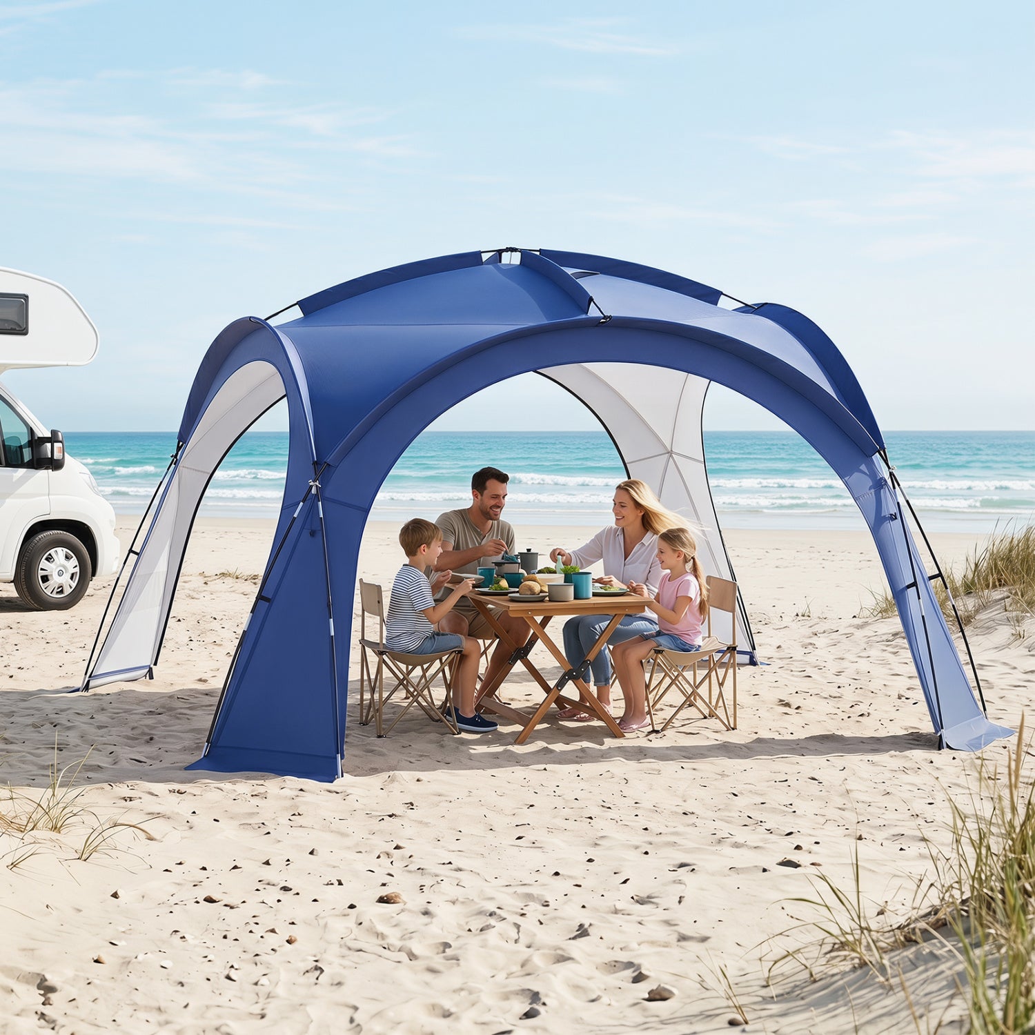Beach Tent for 12-15 People, Easy Setup Dome Canopy, Blue Tents at Gallery Canada