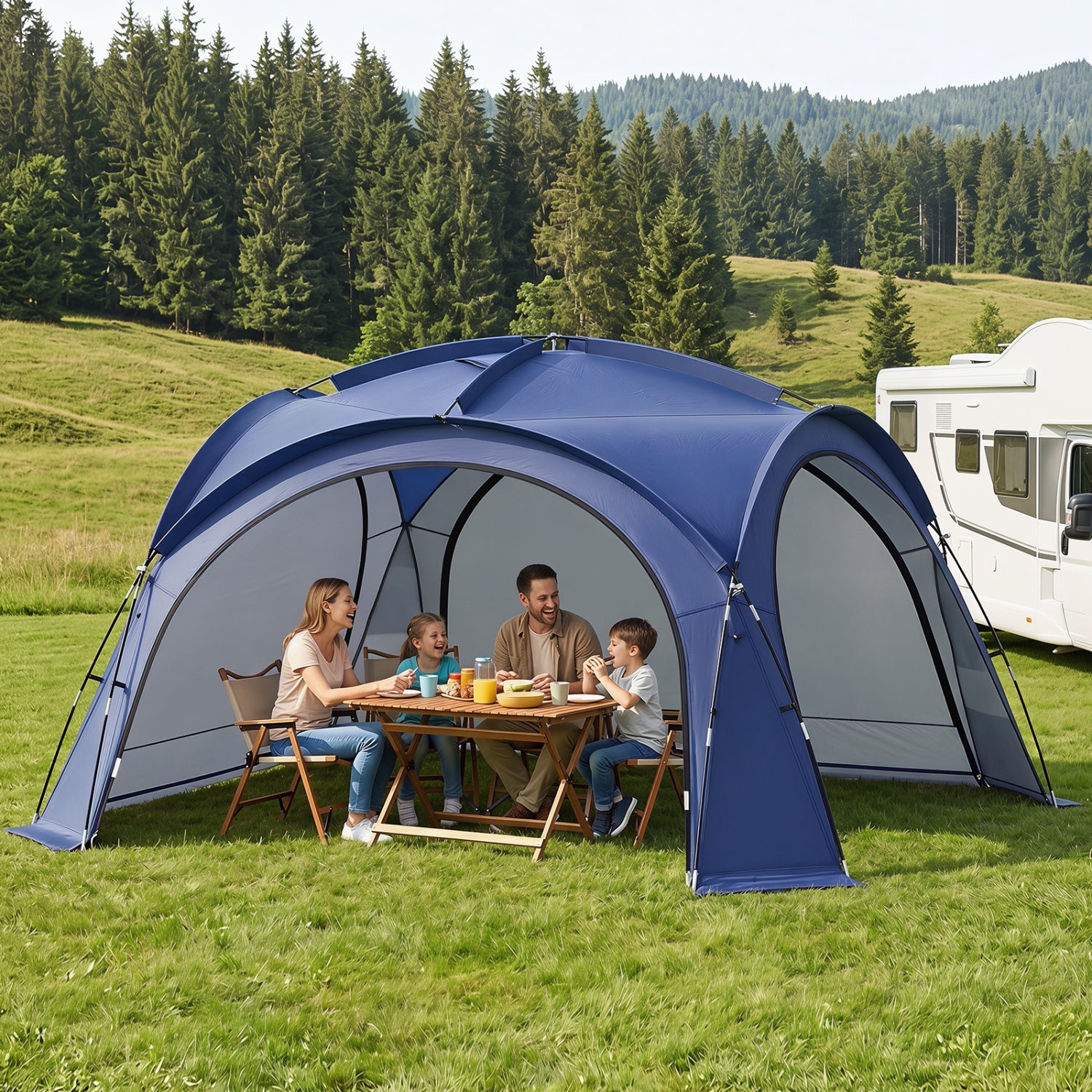 Beach Tent for 12-15 People, Easy Setup Dome Canopy, Blue Tents at Gallery Canada