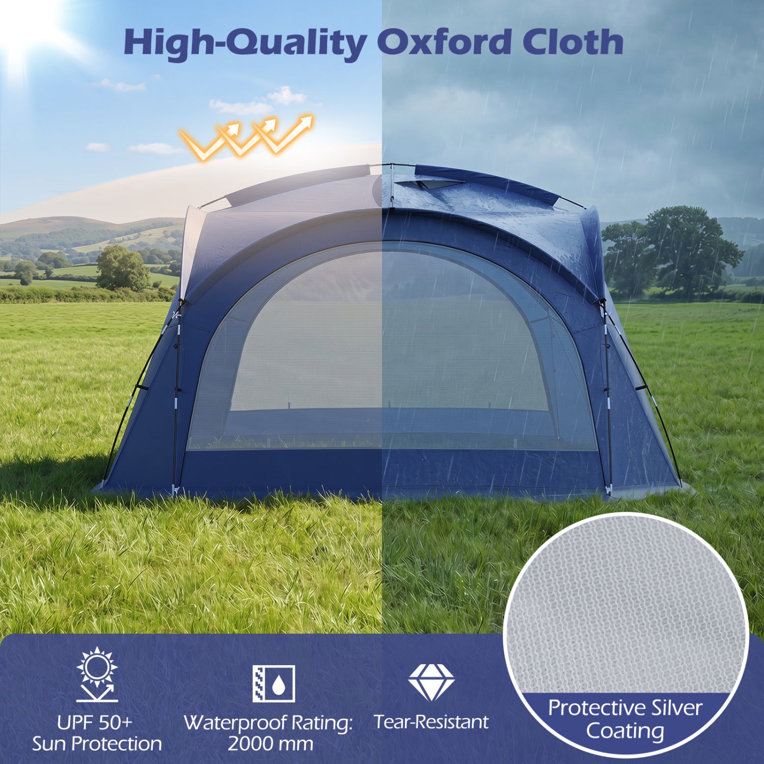 Beach Tent for 12-15 People, Easy Setup Dome Canopy, Blue Tents at Gallery Canada