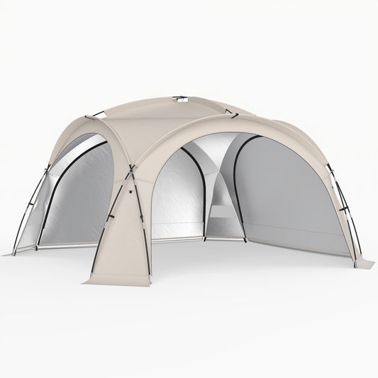 Beach Tent For 12-15 People, Dome Canopy, 4 Sidewalls, Beige Tents Beige at Gallery Canada