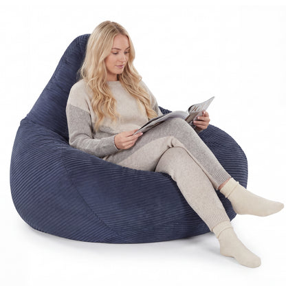 Bean Bag Chair, Skin-Friendly Corduroy Cover, Soft Sponge Filling, Blue Sofas & Loveseats at Gallery Canada