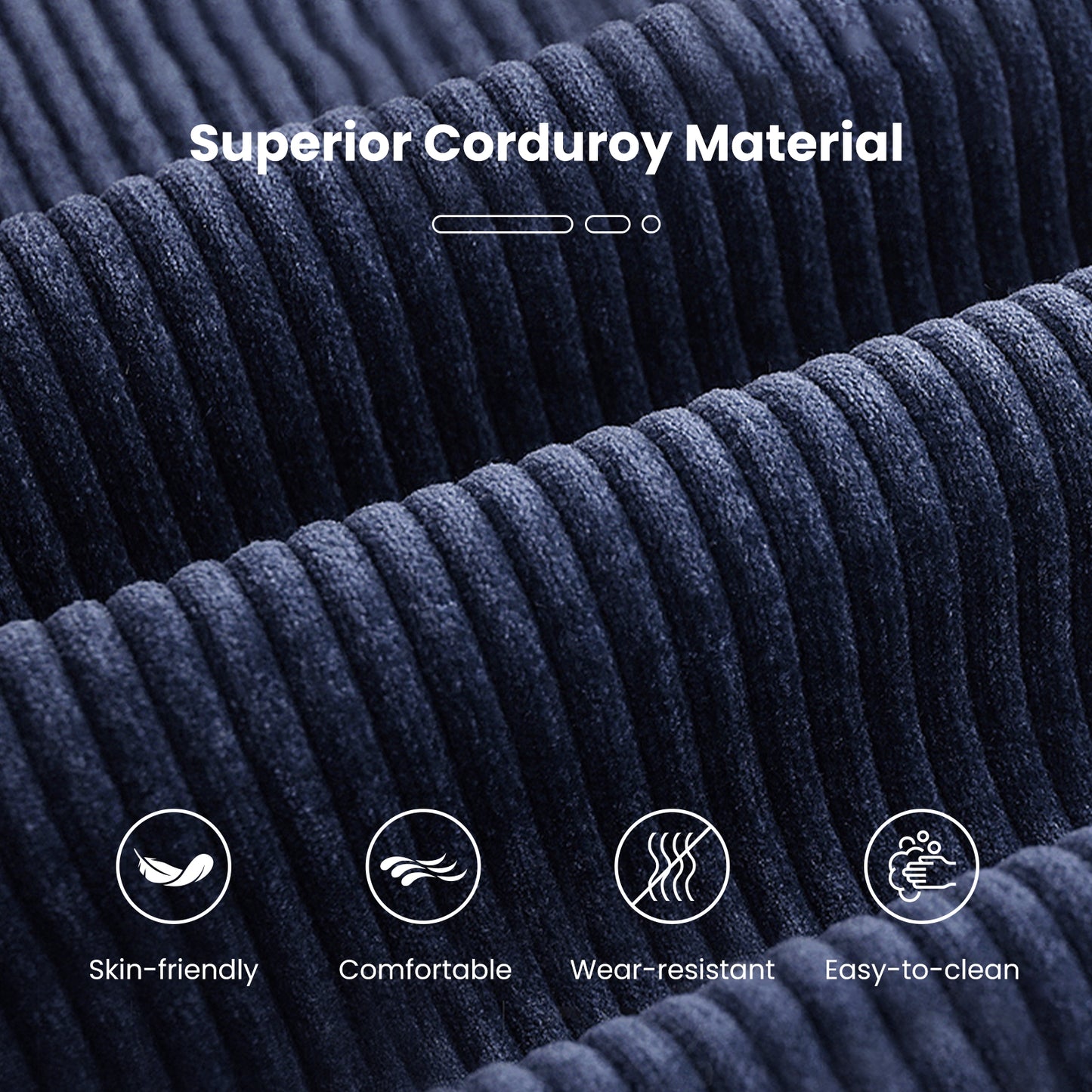 Bean Bag Chair, Skin-Friendly Corduroy Cover, Soft Sponge Filling, Blue Sofas & Loveseats at Gallery Canada