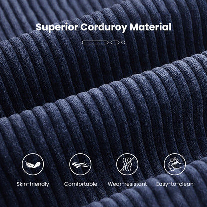 Bean Bag Chair, Skin-Friendly Corduroy Cover, Soft Sponge Filling, Blue Sofas & Loveseats at Gallery Canada
