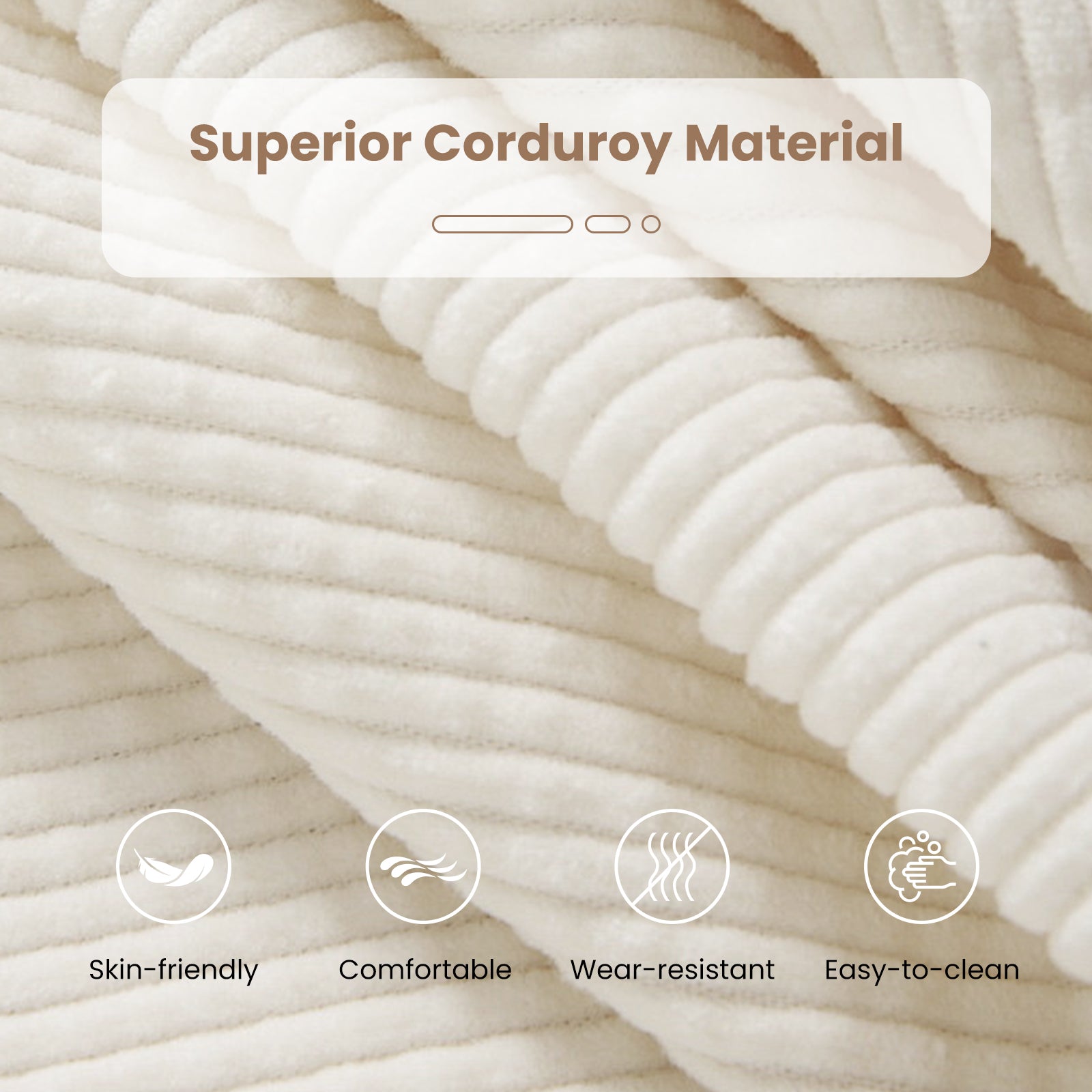 Bean Bag Chair, Accent Sofa, Skin-Friendly Corduroy, Soft Sponge, Off White Sofas & Loveseats at Gallery Canada