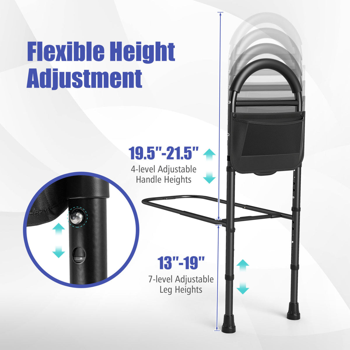Bed Rails for Elderly, Height Adjustable Safety Railings Health Care at Gallery Canada