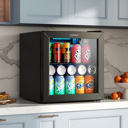 Mini Beverage Refrigerator, 1.3 Cu. Ft., 12 Bottles 55 Cans, Black Wine & Beverage Coolers at Gallery Canada