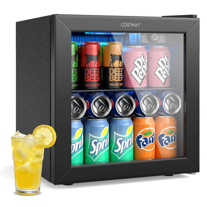 Mini Beverage Refrigerator, 1.3 Cu. Ft., 12 Bottles 55 Cans, Black Wine & Beverage Coolers at Gallery Canada