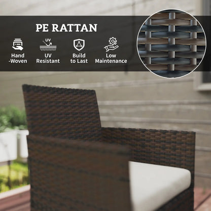 Wicker Outdoor Balcony Furniture Set, 4 Pieces, Rattan Patio, Beige Patio Furniture Sets at Gallery Canada