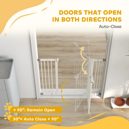 Pet Gate with Door, 30 in Tall, Pressure-Mounted Safety Gate, White Pet Gates at Gallery Canada