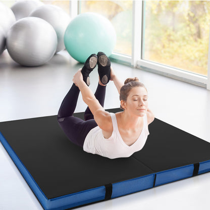 Thick Bi-Fold Gymnastics Exercise Mat, Black Yoga & Gym Mats at Gallery Canada