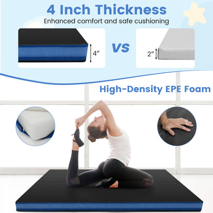 Thick Bi-Fold Gymnastics Exercise Mat, Black Yoga & Gym Mats at Gallery Canada