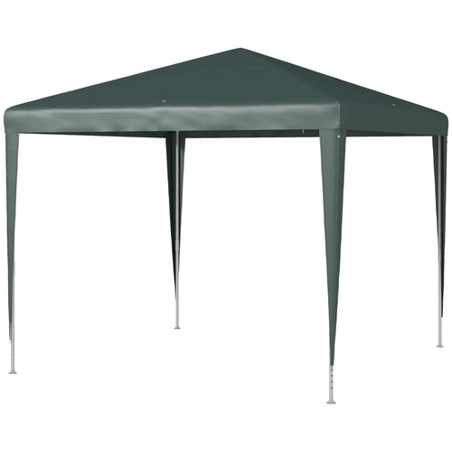 9' x 9' Portable Canopy Tent, Outdoor Sunshade for Weddings, Dark Green