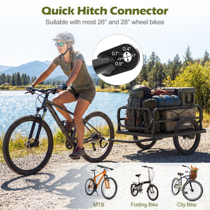 Heavy-Duty Bicycle Cargo Trailer Cart, Black Garages at Gallery Canada