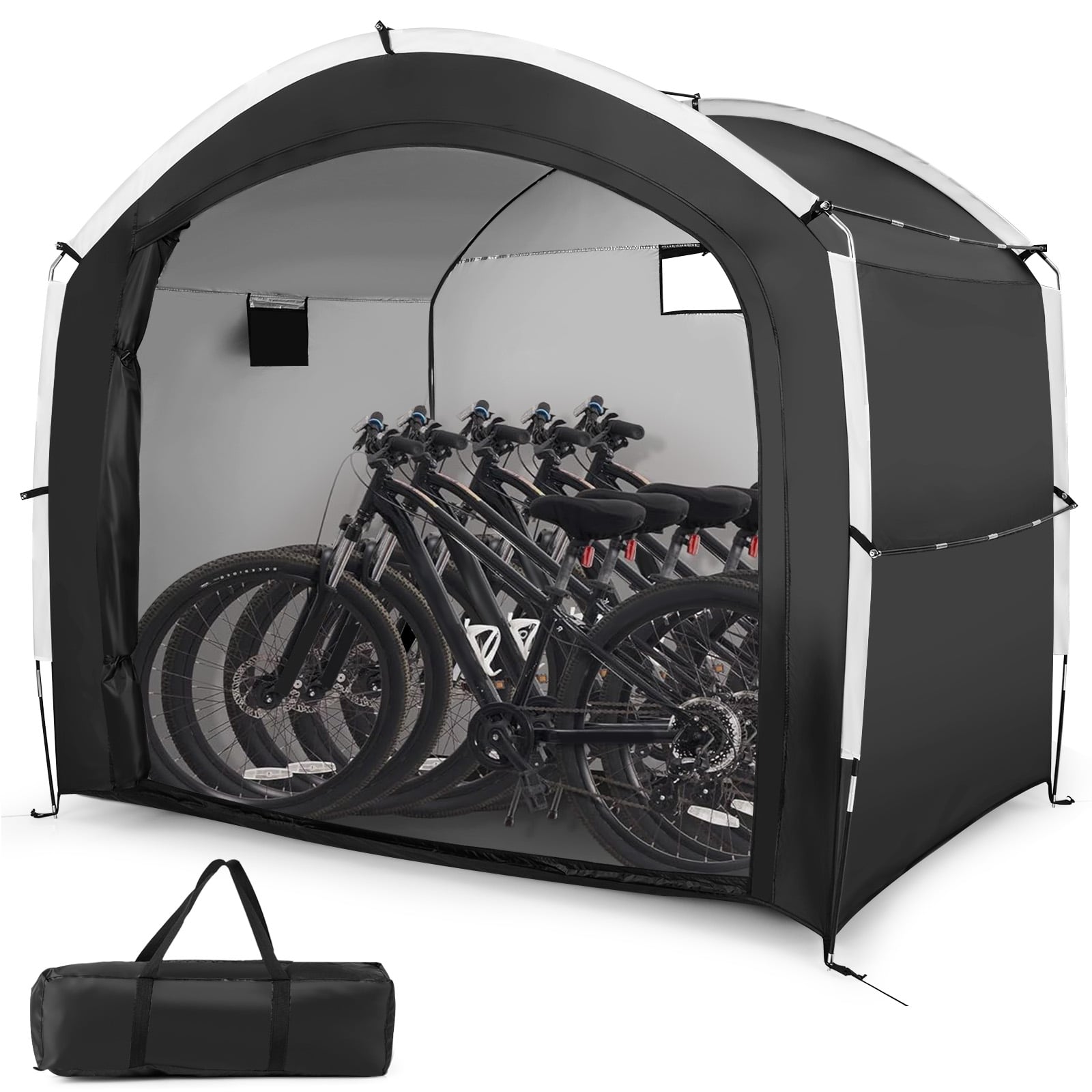 Bike Storage Shed Tent, 5 Bikes, PU4000MM Waterproof, Black Carports at Gallery Canada