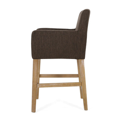 Upholstered Counter Stools, Rubberwood Frame, 24" L x 23" W x 39.5" H, Brown Bar Stools at Gallery Canada