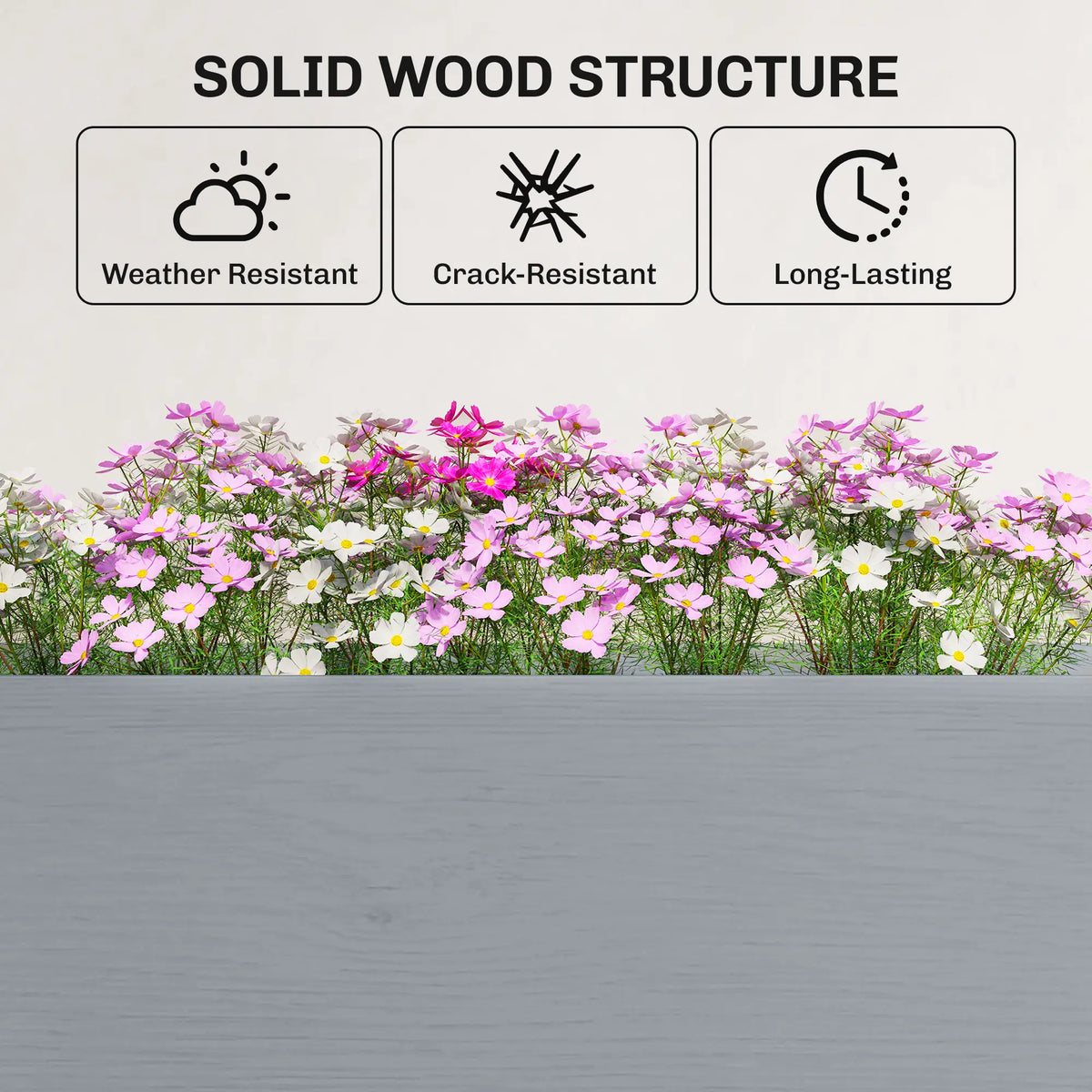 Wooden Raised Garden Bed With Legs, 72" x 23" x 30", Elevated Outdoor Planter Box Elevated Garden Beds at Gallery Canada