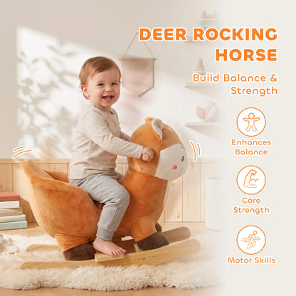Deer Rocking Horse for Toddlers 1-3 Years, Brown Rocking Horses at Gallery Canada